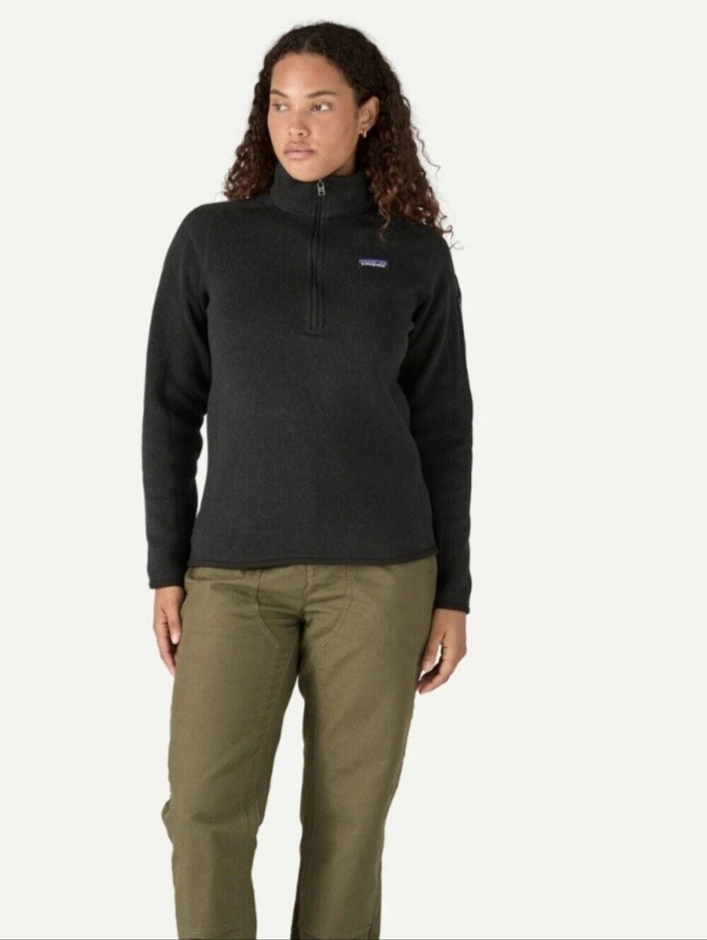 Patagonia Better Sweater 1/4 Zip Black Knit Fleece Pullover Jacket 25617 Size XL